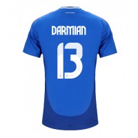 Camisa de Futebol Itália Matteo Darmian #13 Equipamento Principal Europeu 2024 Manga Curta